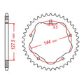 MTX 751 Steel Rear Sprocket #520 (11-751)