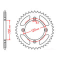 MTX Rear Sprocket 798 46t #428 11-209-46