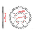 MTX 829 Steel Rear Sprocket #530 (11-27A)