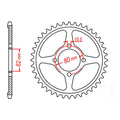 MTX 1843 Steel Rear Sprocket #428 (11-5HP)