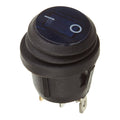 WMP 12V ROCKER SWITCH ON-OFF BLU WATERPROOF ROUND