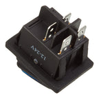 WMP 12V ROCKER SWITCH ON-OFF BLU WATERPROOF 30X22 RECTANG