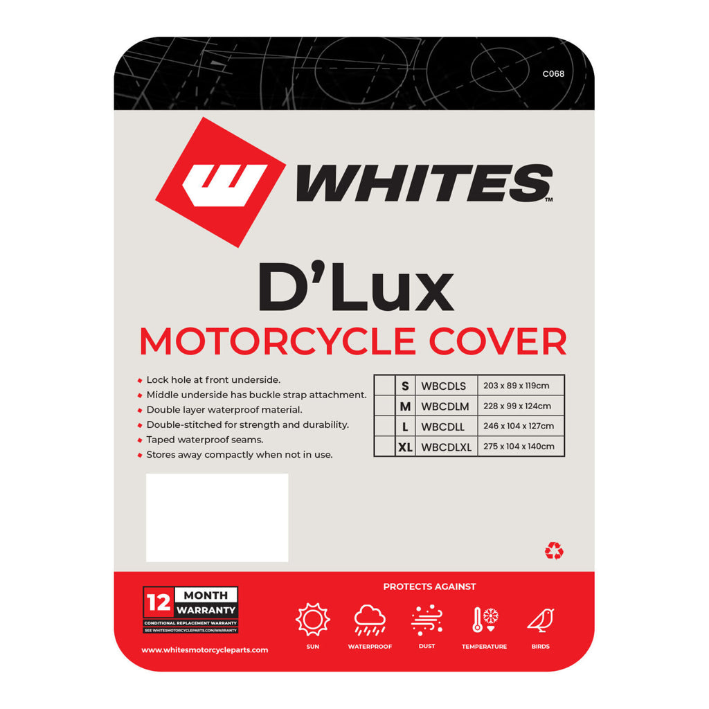 WMP Motorcycle Cover - D'Lux (L) 246 x 104 x 127cm