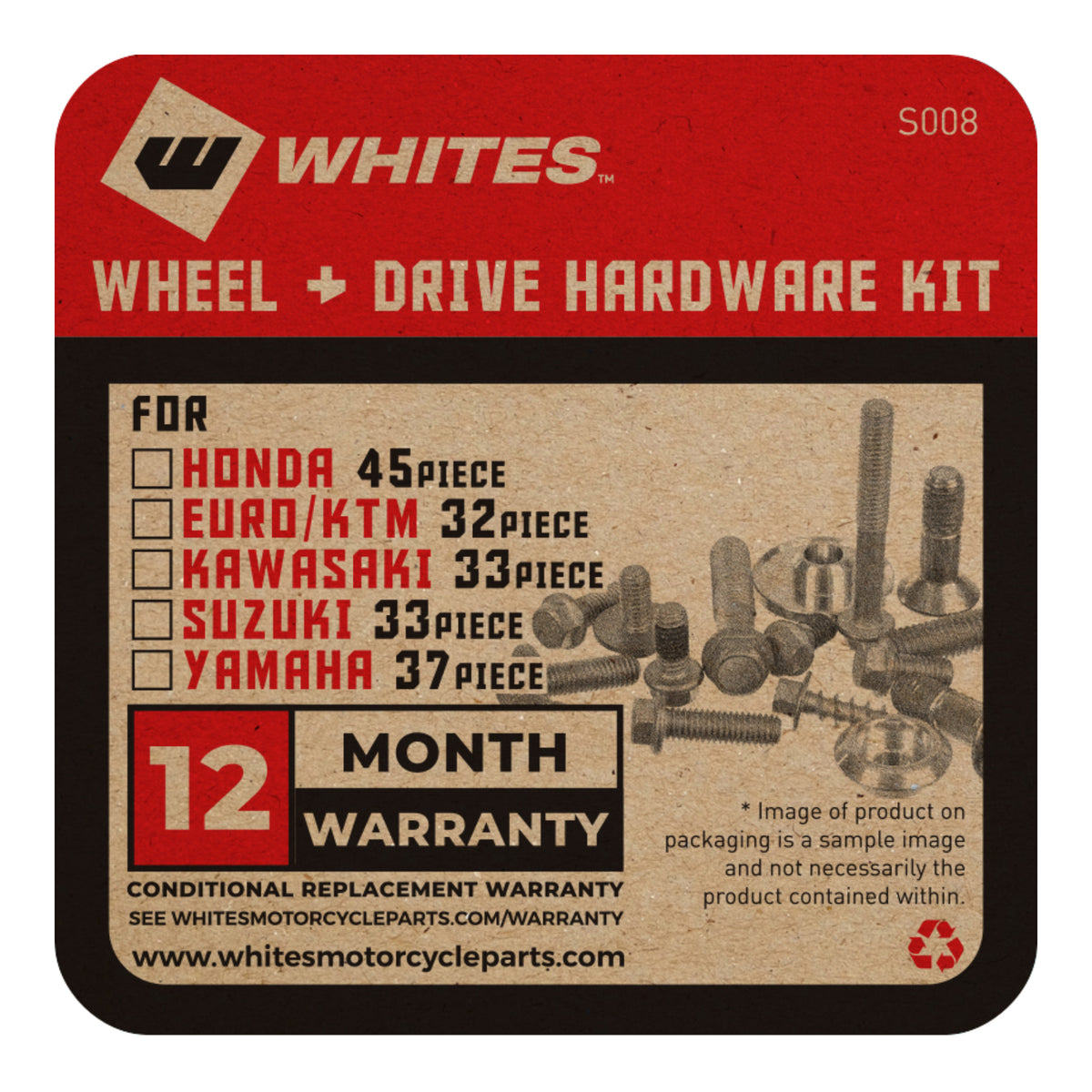 WMP WHEEL & DRIVE HARDWARE KIT - SUZUKI 33PCS