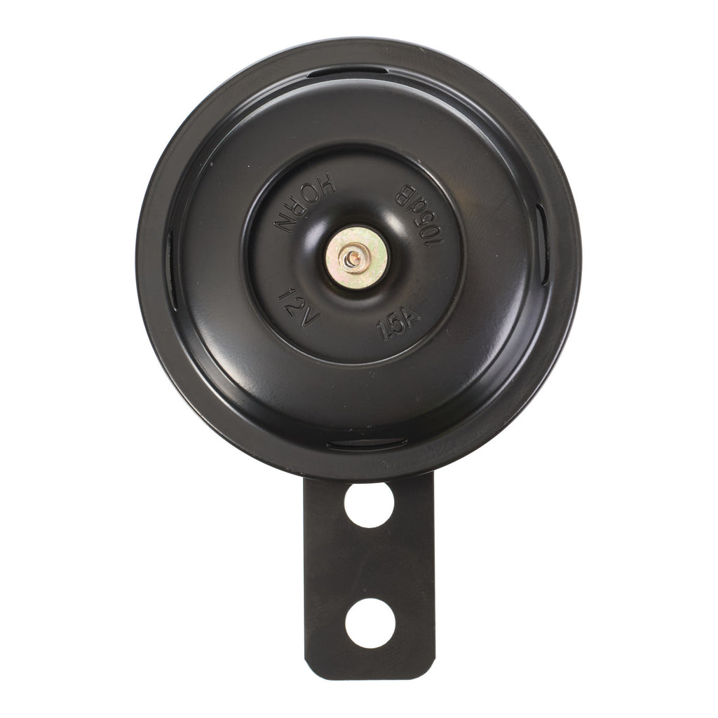 WMP 12v Horn - Round Blk - 70mm Diametre - 110db
