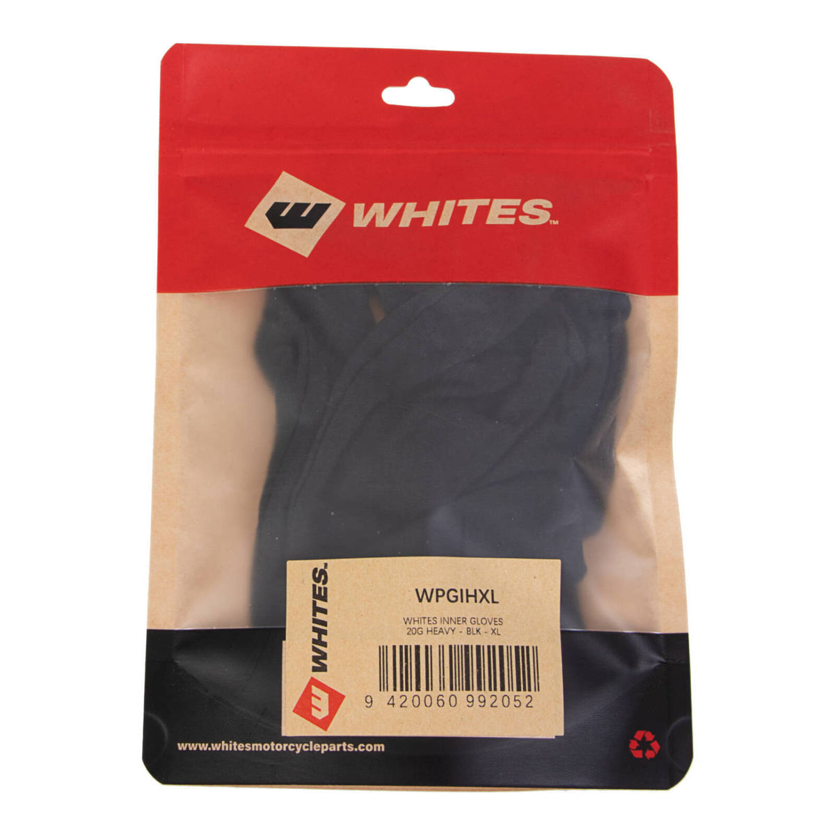 WMP Inner Gloves - 20G Heavy - Black - XL