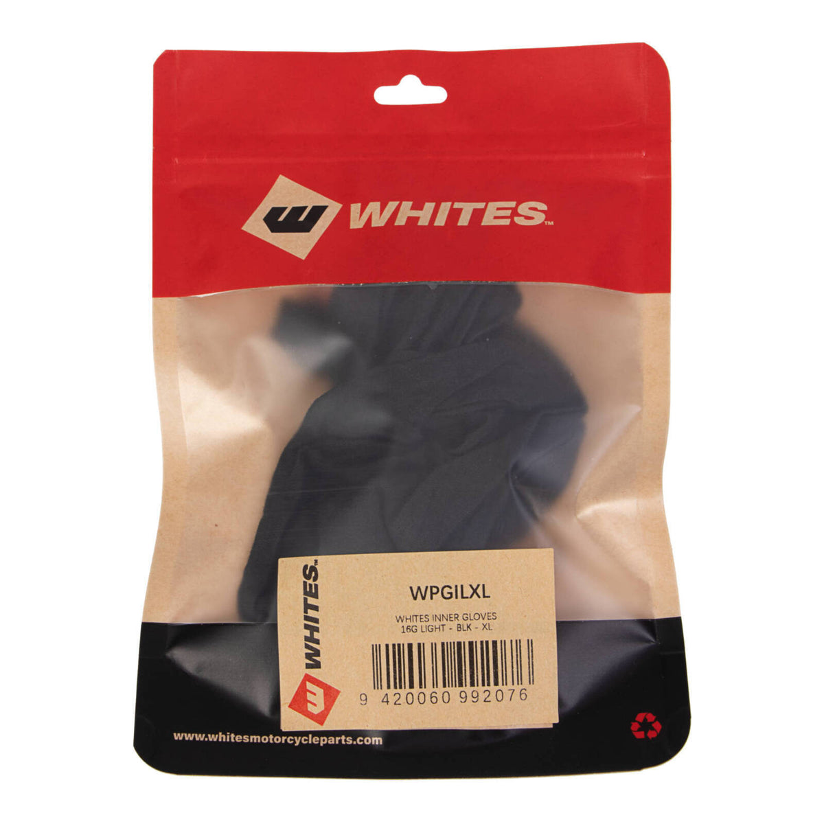 WMP Inner Gloves 16G Light - Black - XL
