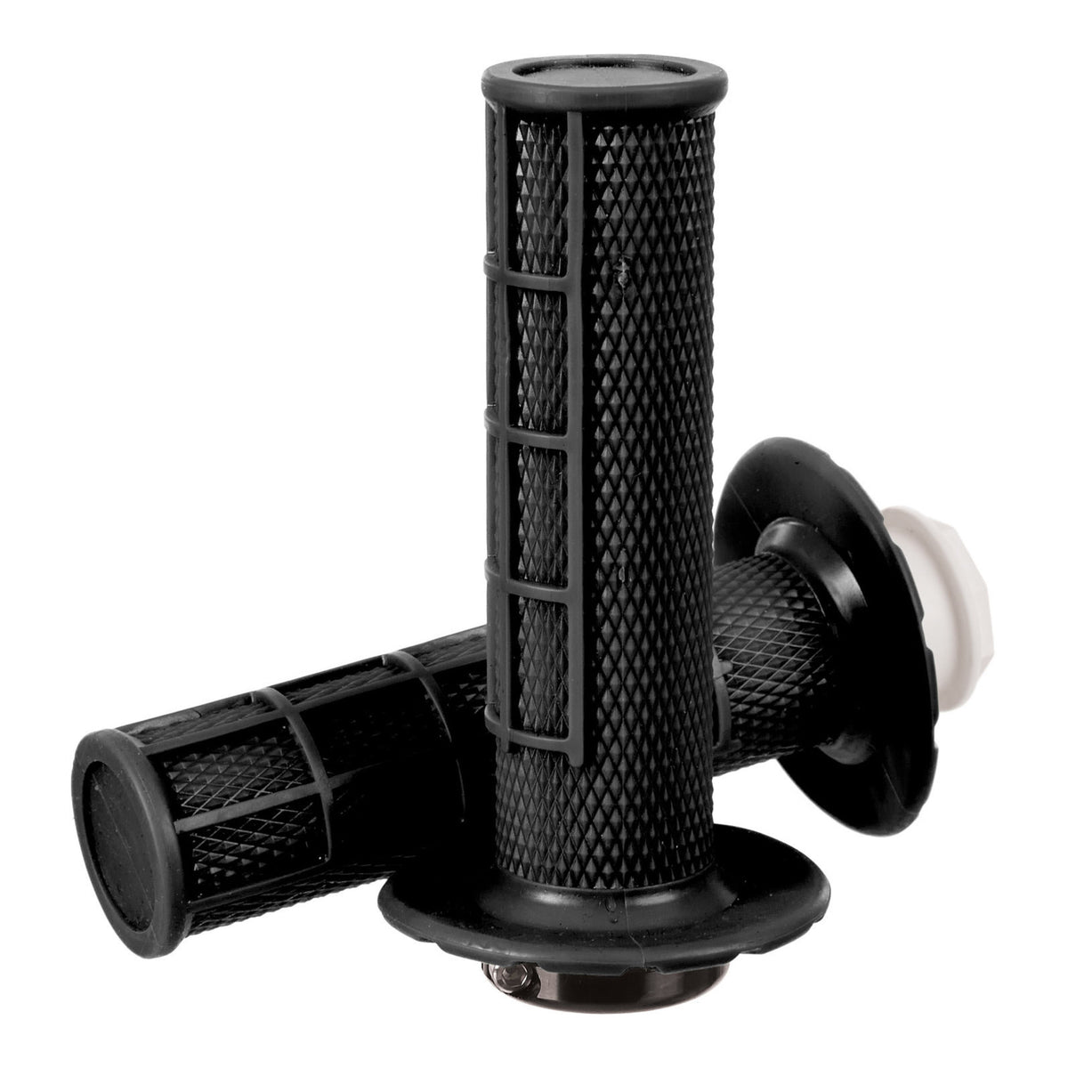 WMP Lock On Grips - Half Waffle - Black (with 6 Cams)