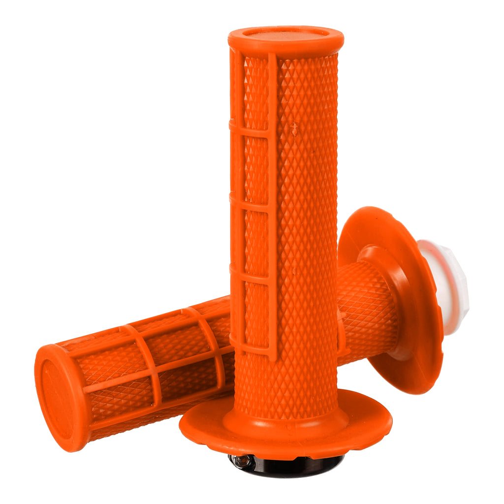WMP Lock On Grips - Half Waffle - Orange (with 6 Cams)