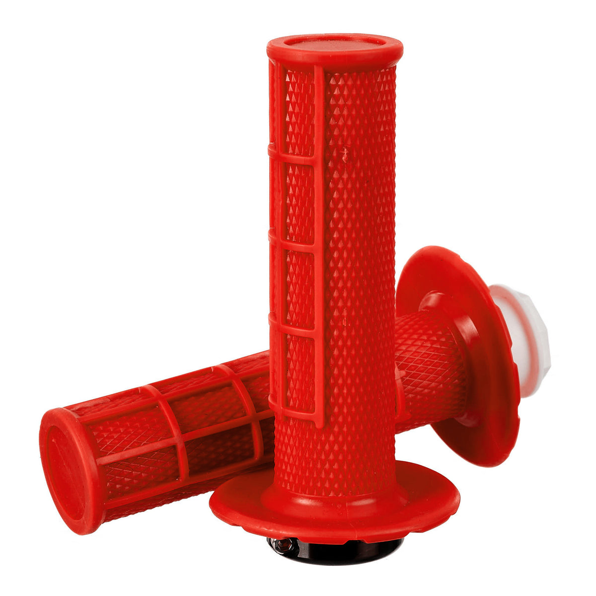 WMP Lock On Grips - Half Waffle - Red (with 6 Cams)