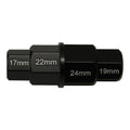 WMP 4 IN 1 HEX AXLE TOOL ALU BLACK -17/19/22/24mm