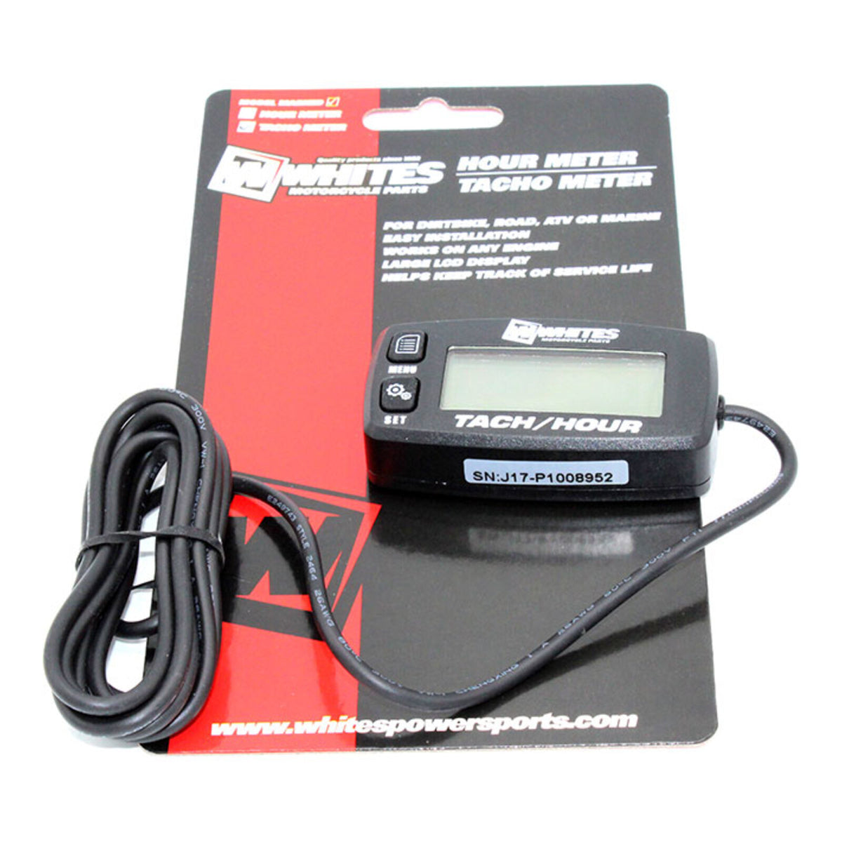 WMP Hour Tacho Meter - Black