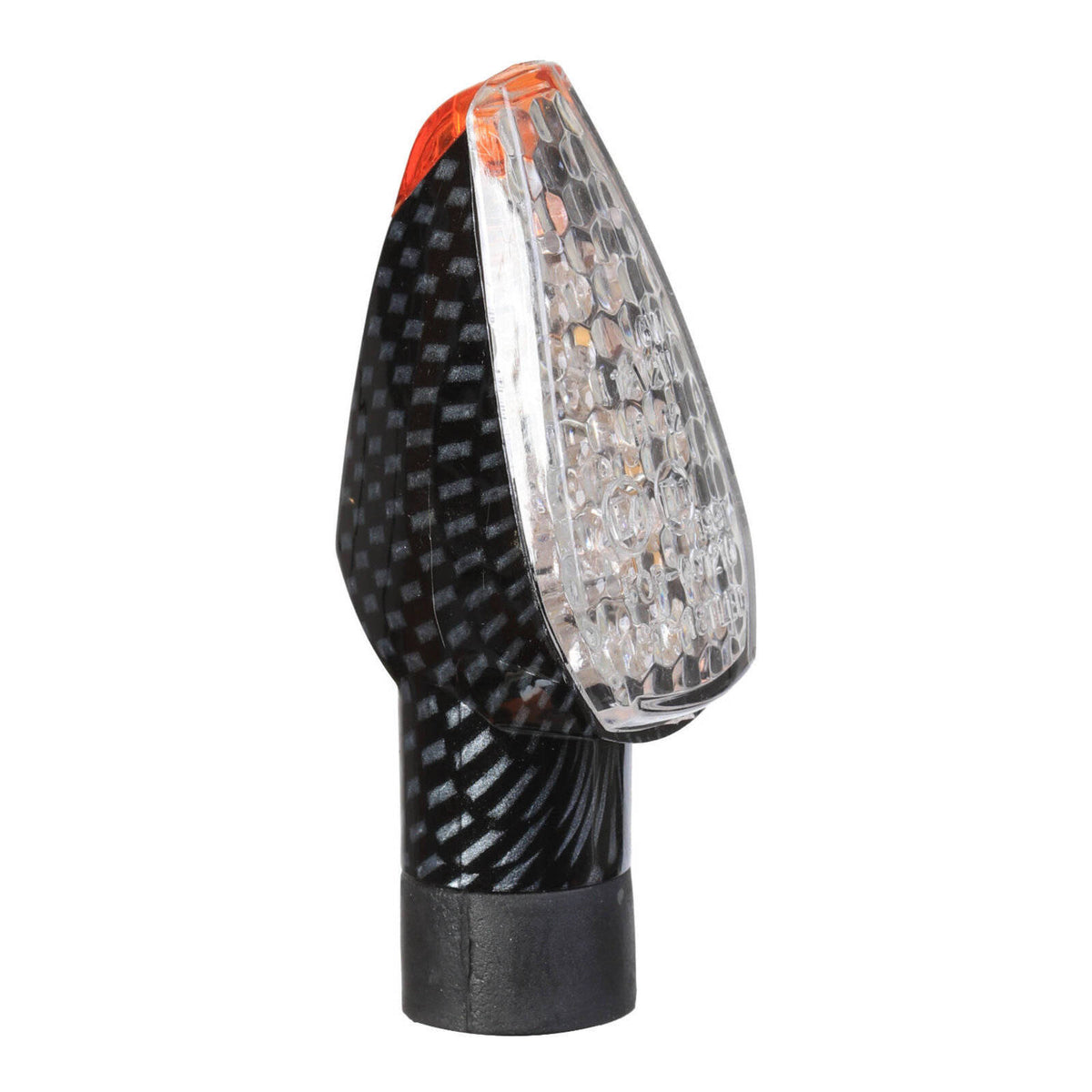 WMP LED Roadhawk MK3 Flasher - Carbon, Short Stem