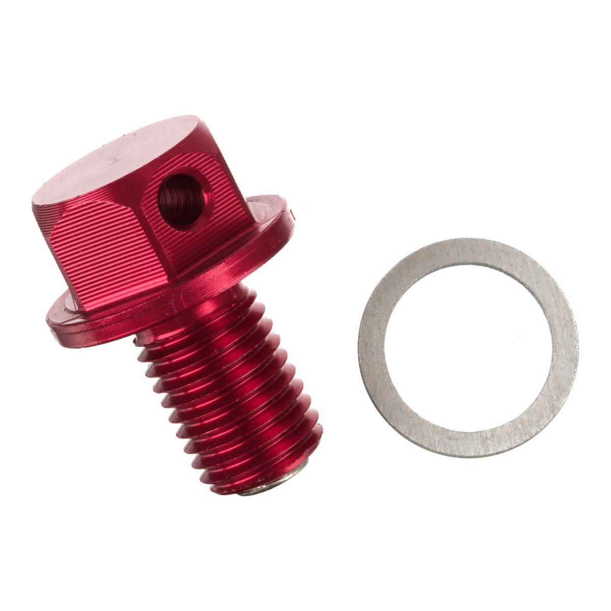 WMP Magnetic Sump Plug M10 x 15 x 1.25 - Red
