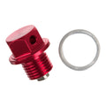 WMP Magnetic Sump Plug M12 x 10 x 1.25 - Red