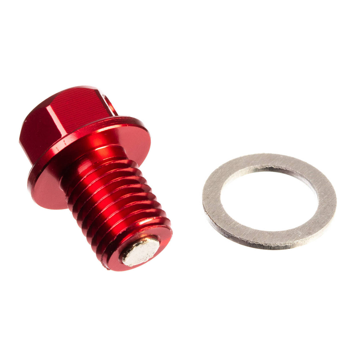 WMP Magnetic Sump Plug M12 x 15 x 1.5 - Red
