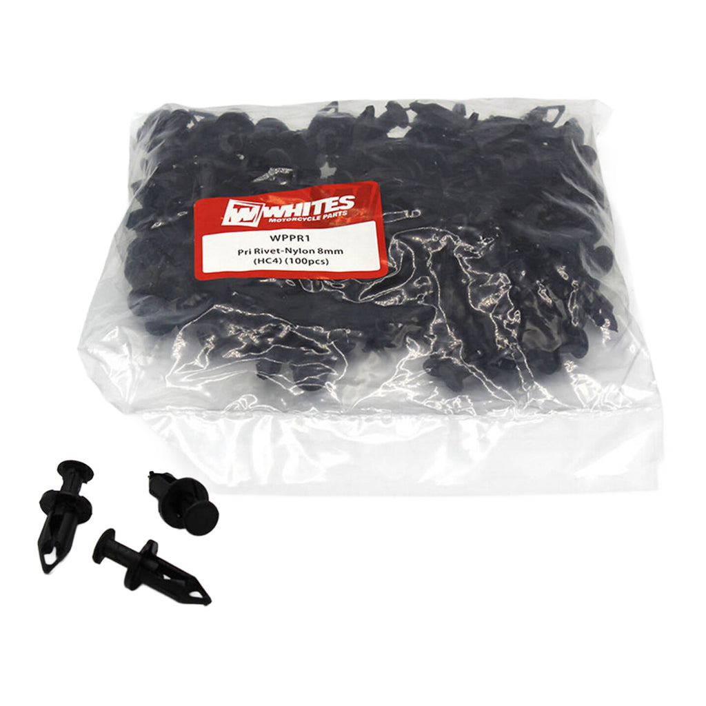 WMP Nylon Pry Rivets - 8mm (100 Pack)