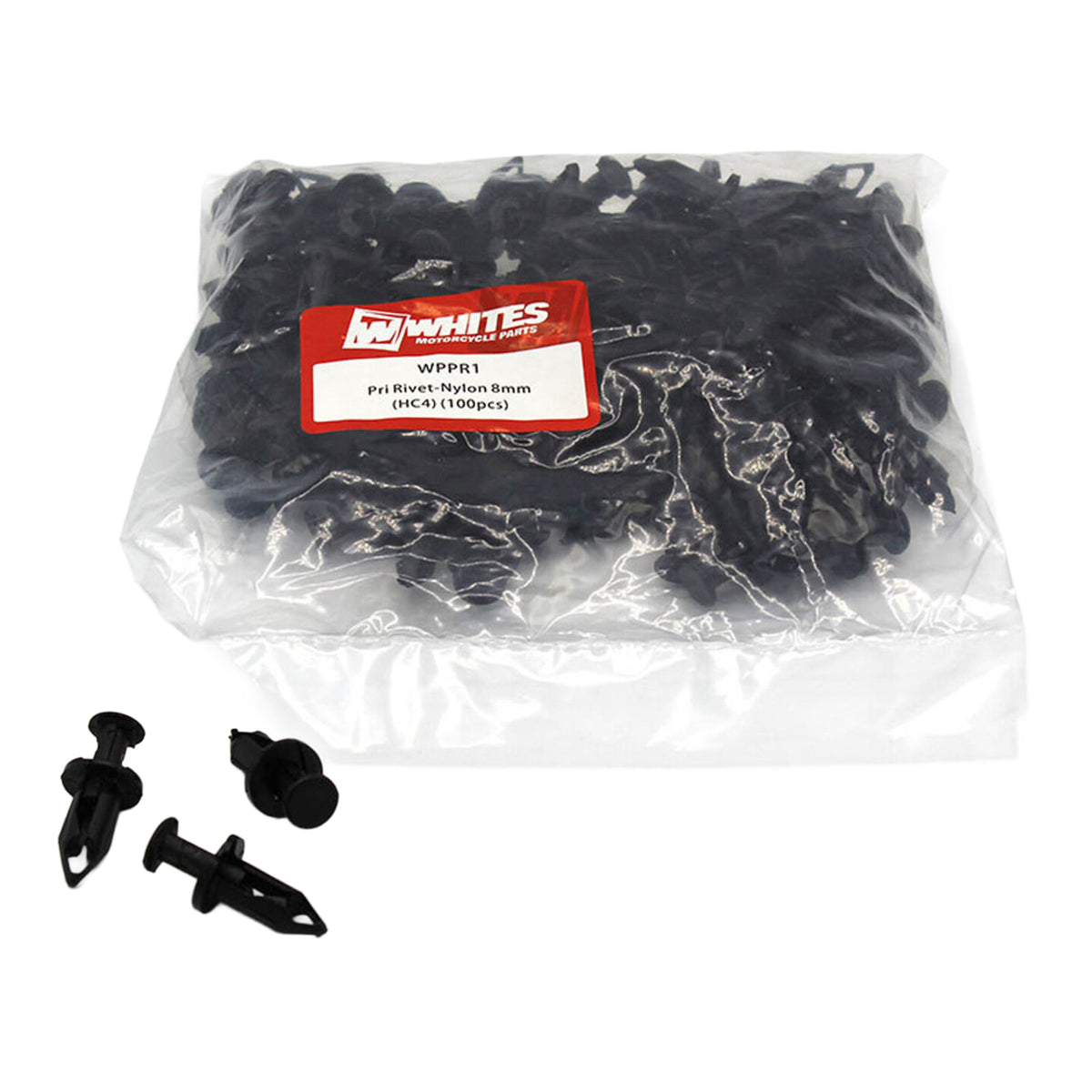 WMP Nylon Pry Rivets - 8mm (100 Pack)