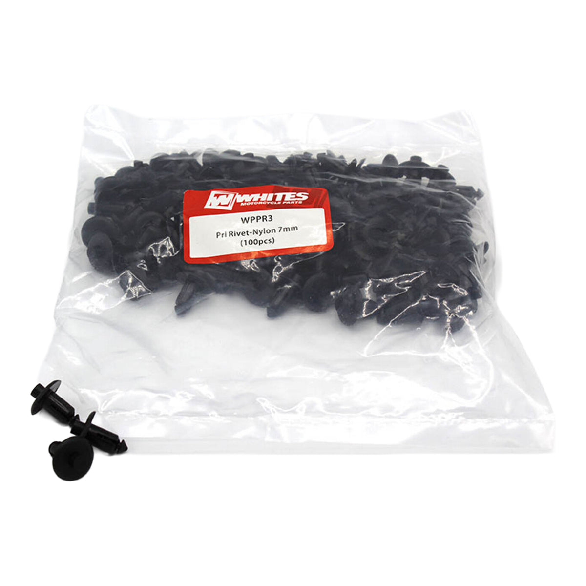 WMP Nylon Pry Rivets - 7mm (100 Pack)
