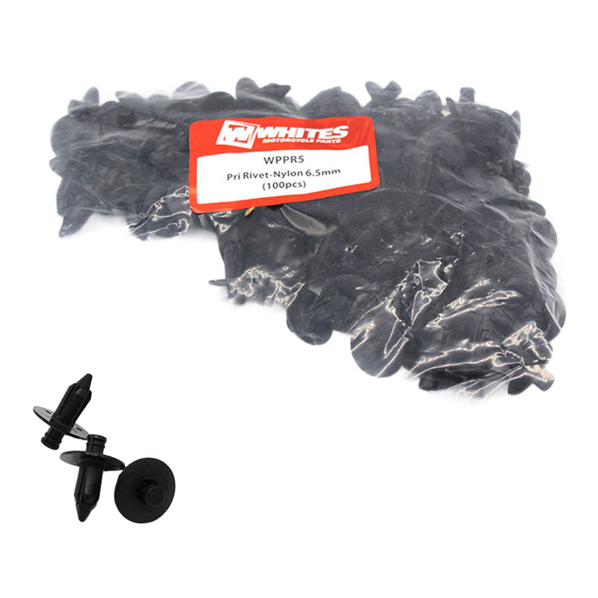 WMP Nylon Pry Rivets - 6.5mm (100 Pack)