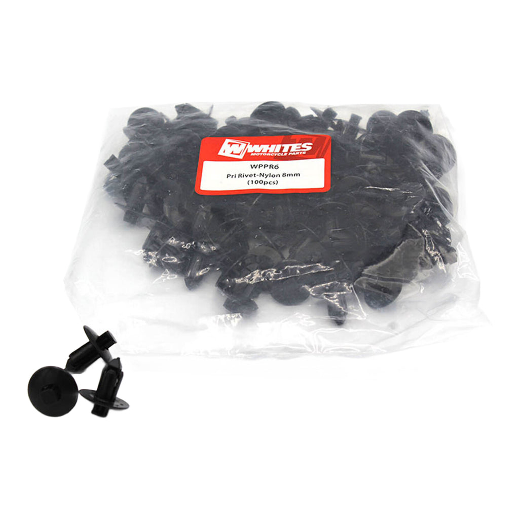 WMP Nylon Pry Rivets - 8mm (100 Pack)