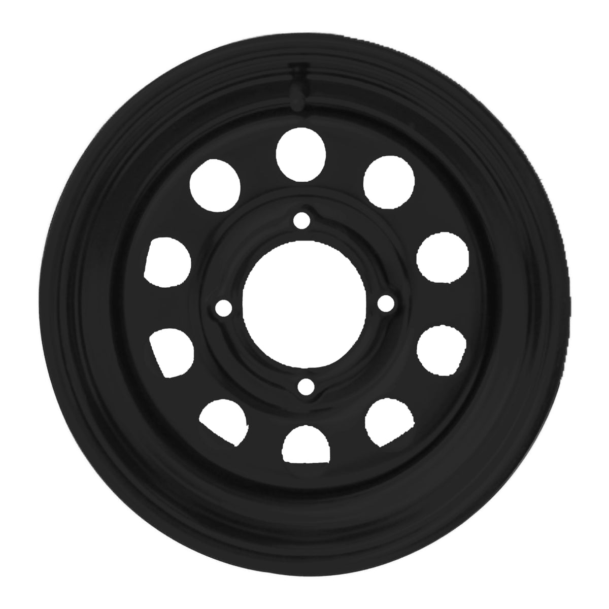 WMP ATV/UTV Steel Rim 14x6 Can-Am Front 4/137 +13 - Black