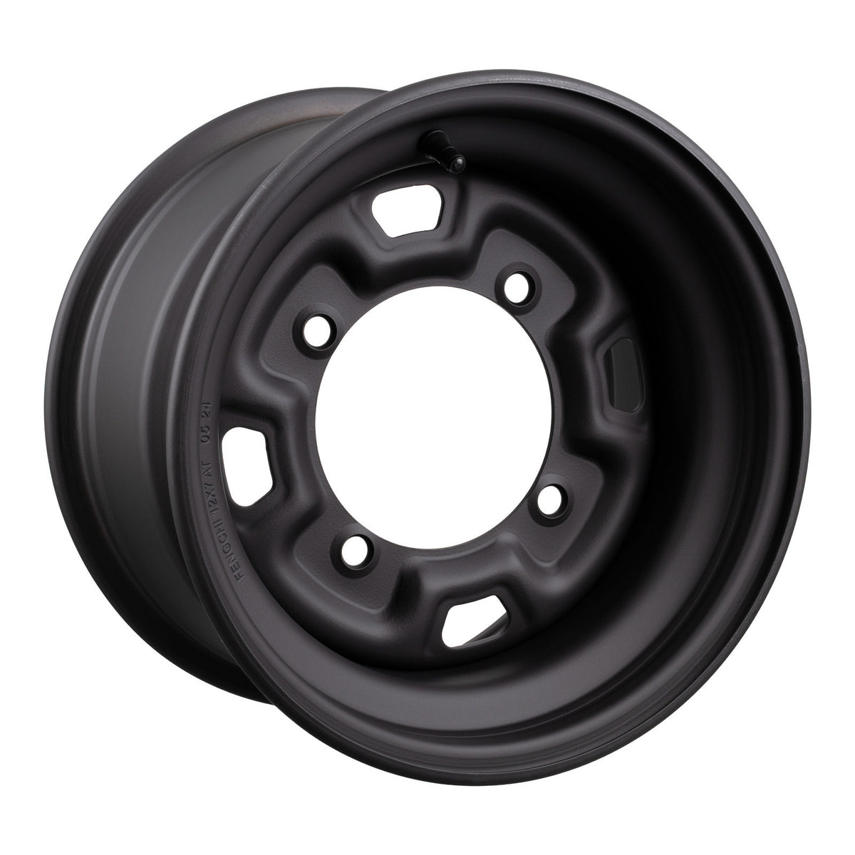 WMP ATV/UTV Steel Rim 12x7 Polaris Front & Rear 4/156 +12.7 - Black
