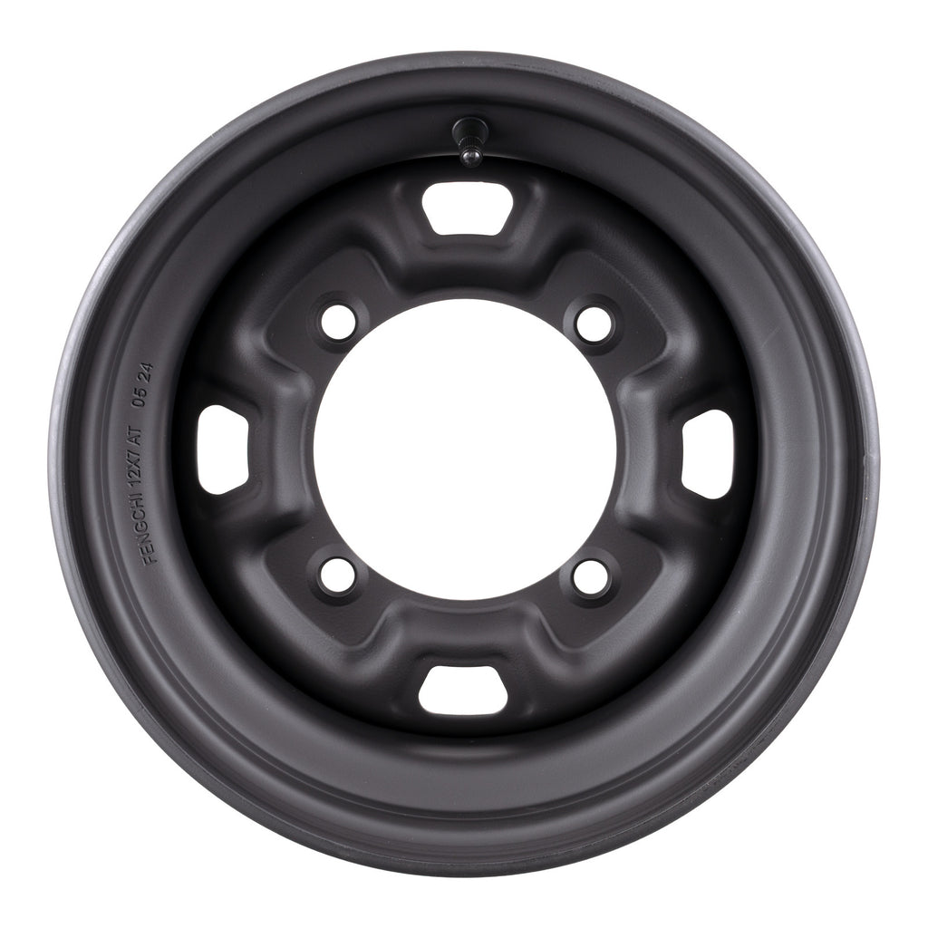 WMP ATV/UTV Steel Rim 12x7 Polaris Front & Rear 4/156 +12.7 - Black