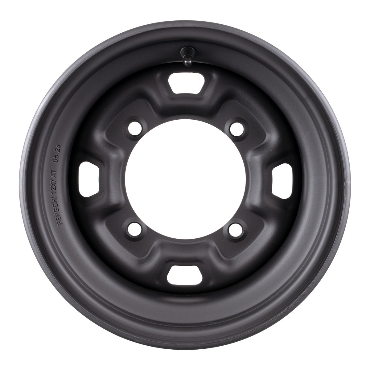 WMP ATV/UTV Steel Rim 12x7 Polaris Front & Rear 4/156 +12.7 - Black