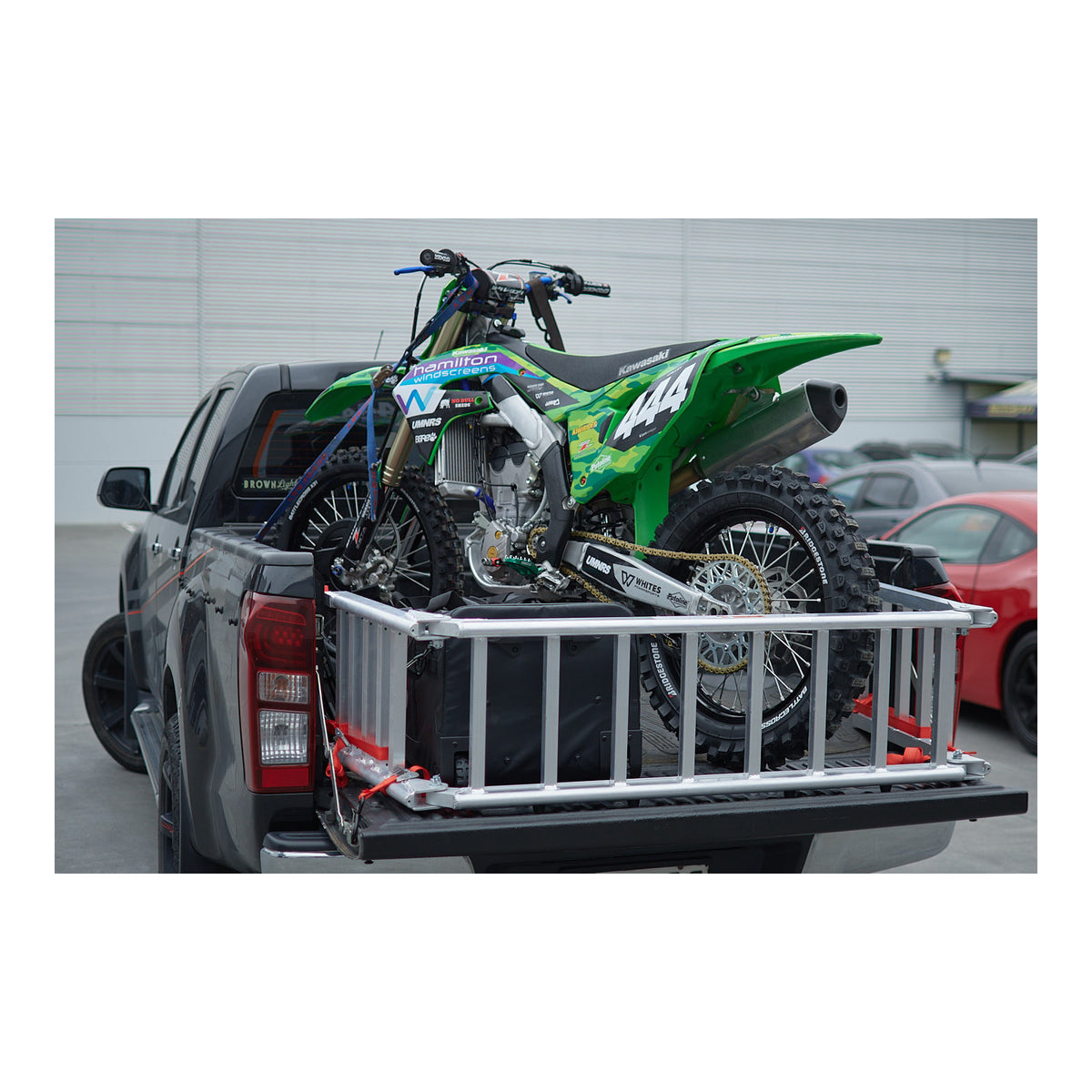 WMP Alloy Tailgate Folding Ramp 223x35cm 318kg Rated
