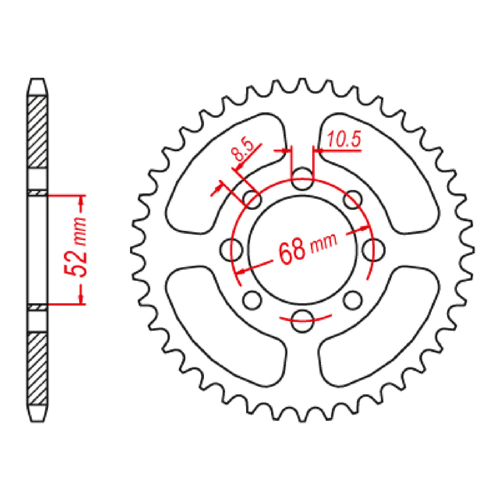 XAM Sprocket Kit Suzuki DRZ110 / Kawasaki KLX110 -09 14/34