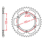 XAM Sprocket Kit Honda XR90L '17- 15/52 (OE#428)