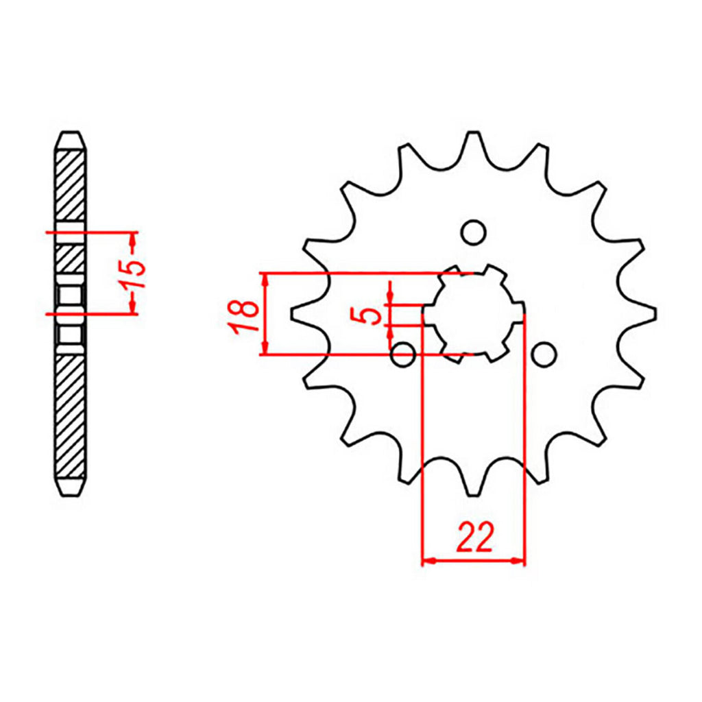 XAM Sprocket Kit Kawasaki KX125 '03- X-Ring Gold 13/51