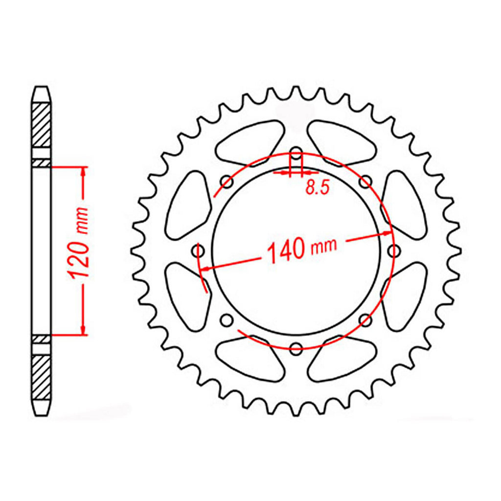 XAM Sprocket Kit Kawasaki KLR650 '06-'21 X-Ring 15/43