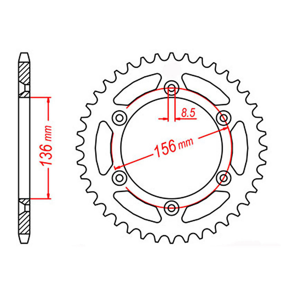 XAM Sprocket Kit Sherco 250/300SH2 X-Ring Gold 14/48