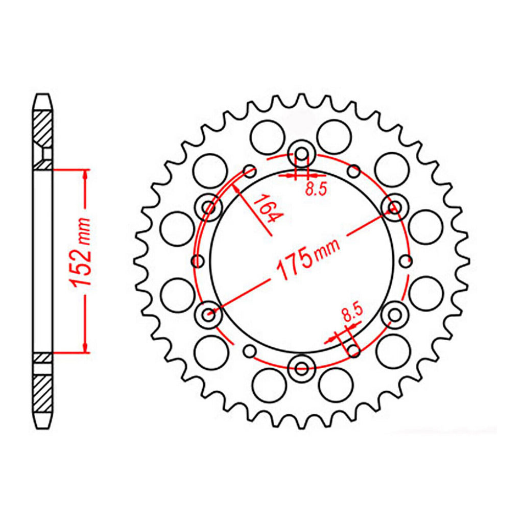 XAM Sprocket Kit Yamaha YZ/WR400F '98 X-Ring 14/49
