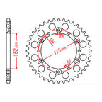 XAM Sprocket Kit Yamaha TT250 R '93-'95 - 520NSD 14/43