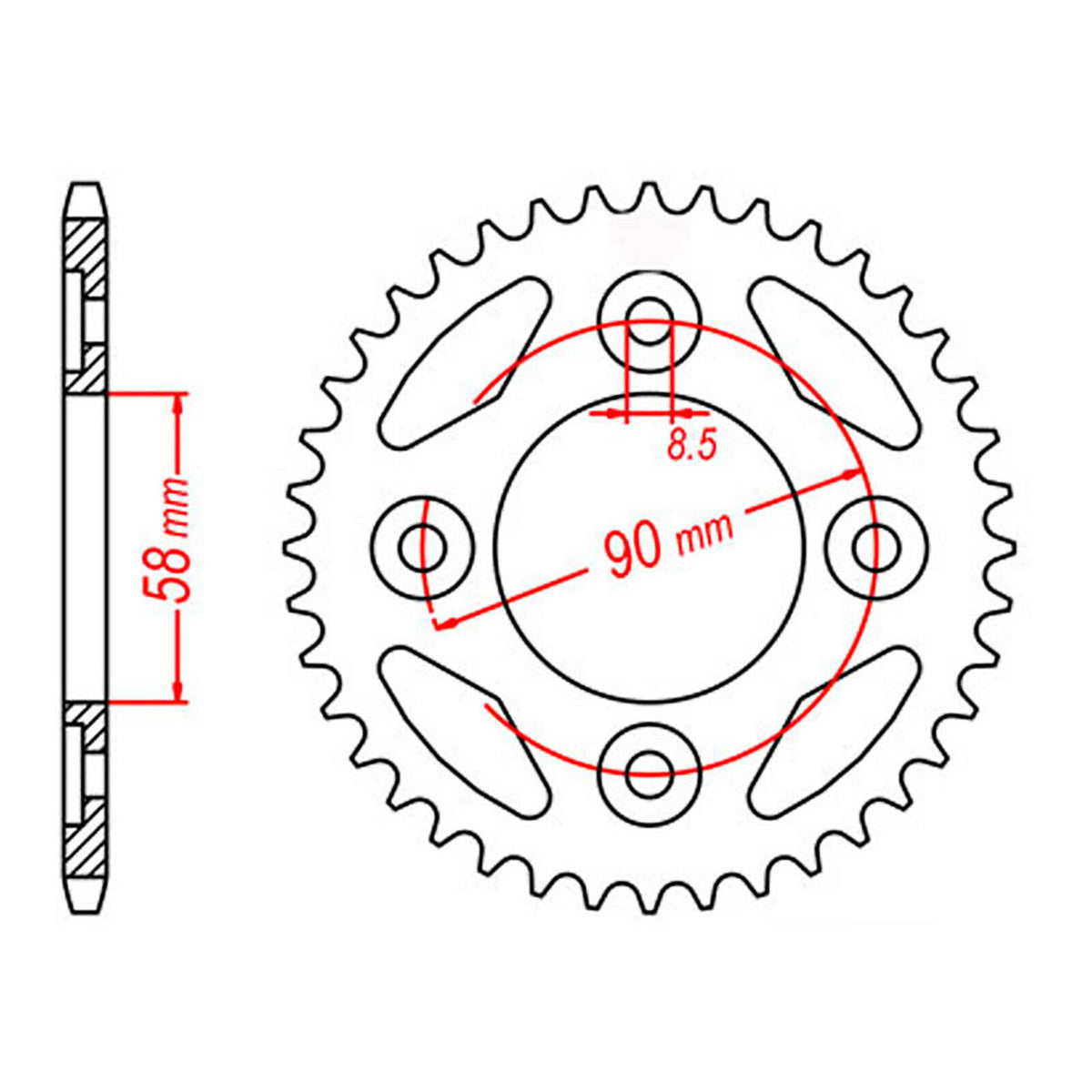 XAM Sprocket Kit Honda NBC110 Postie 420 O-Ring 14/37