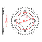 XAM Sprocket Kit Honda NBC110 Postie 420 14/37