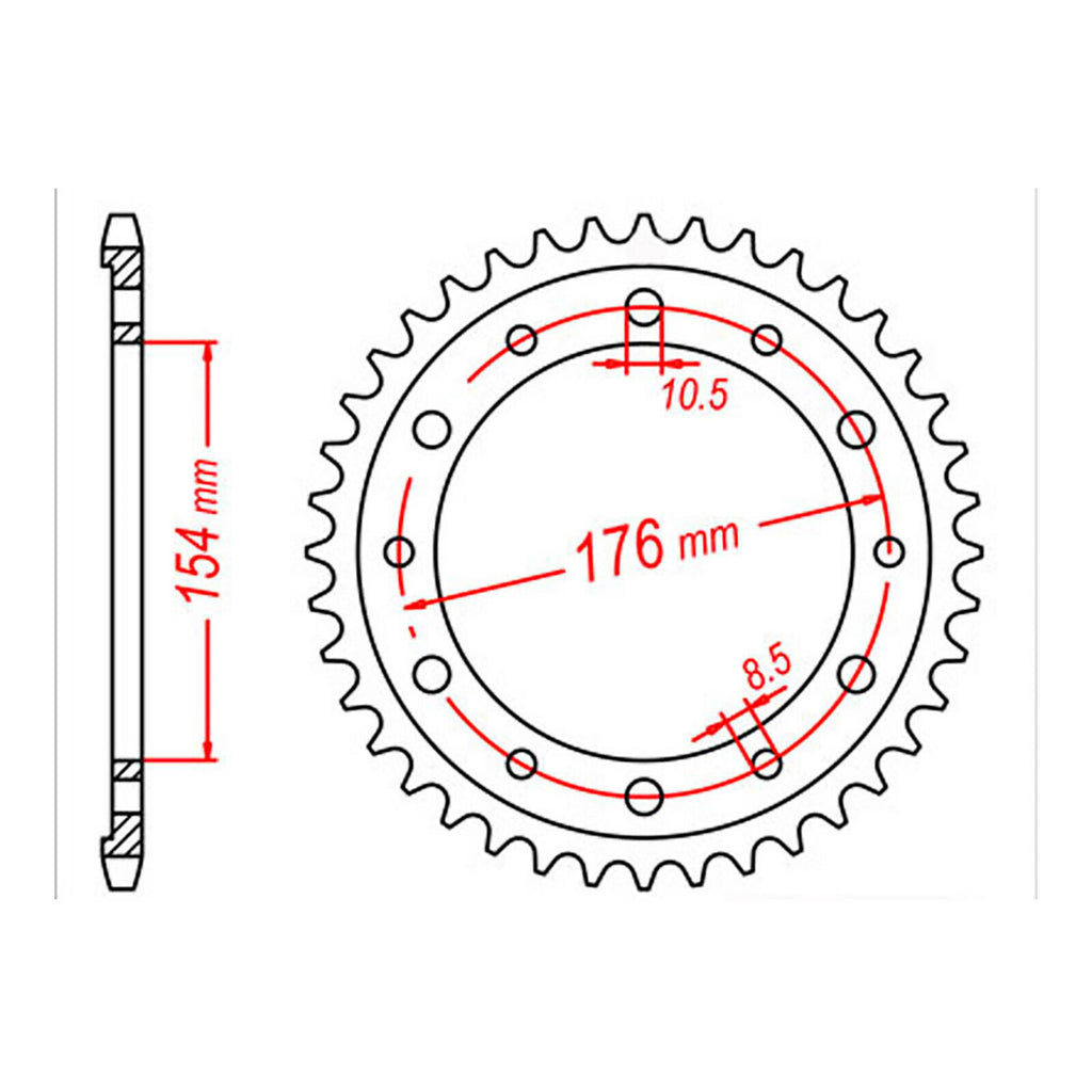 XAM Sprocket Kit Honda VFR800 '06-'13 X-Ring 16/43