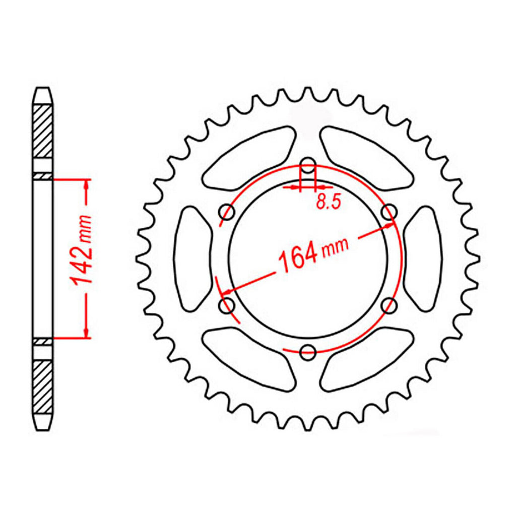 XAM Sprocket Kit HYOSUNG GT250R X-Ring Gold 14/46