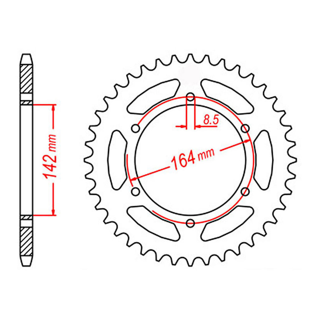 XAM Sprocket Kit HYOSUNG GT650 /GT650R X-Ring 15/44