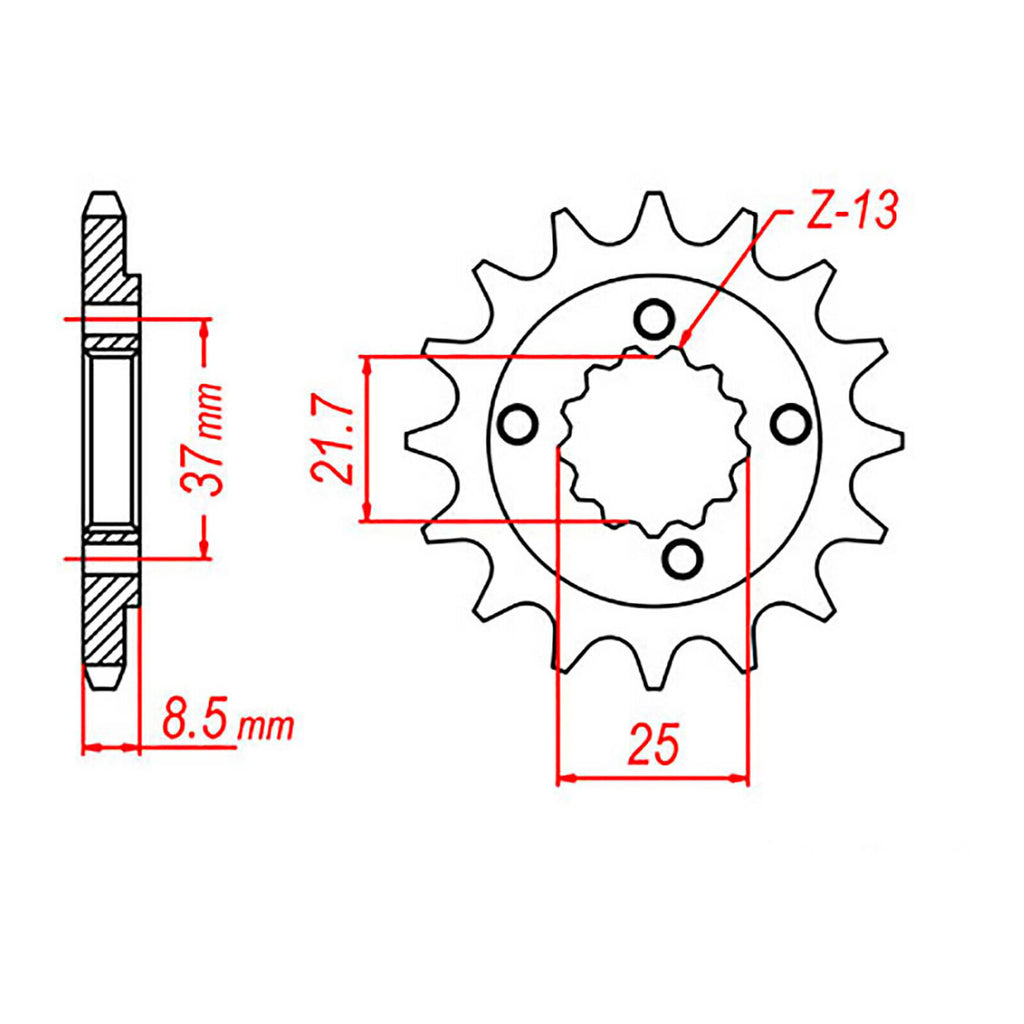 XAM Sprocket Kit Suzuki GS500F&E (16-39) X-Ring Gold