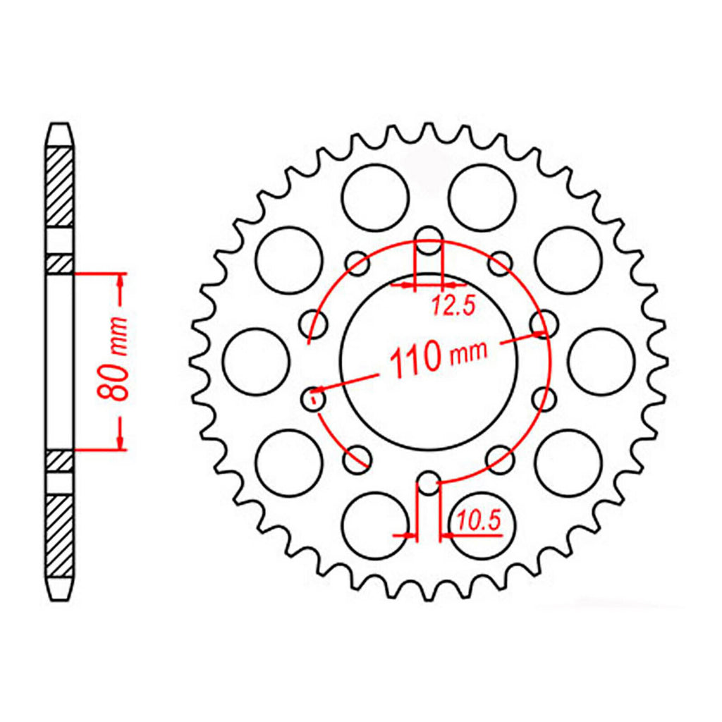 XAM Sprocket Kit Triumph Daytona 1200 X-Ring Gold 18/43