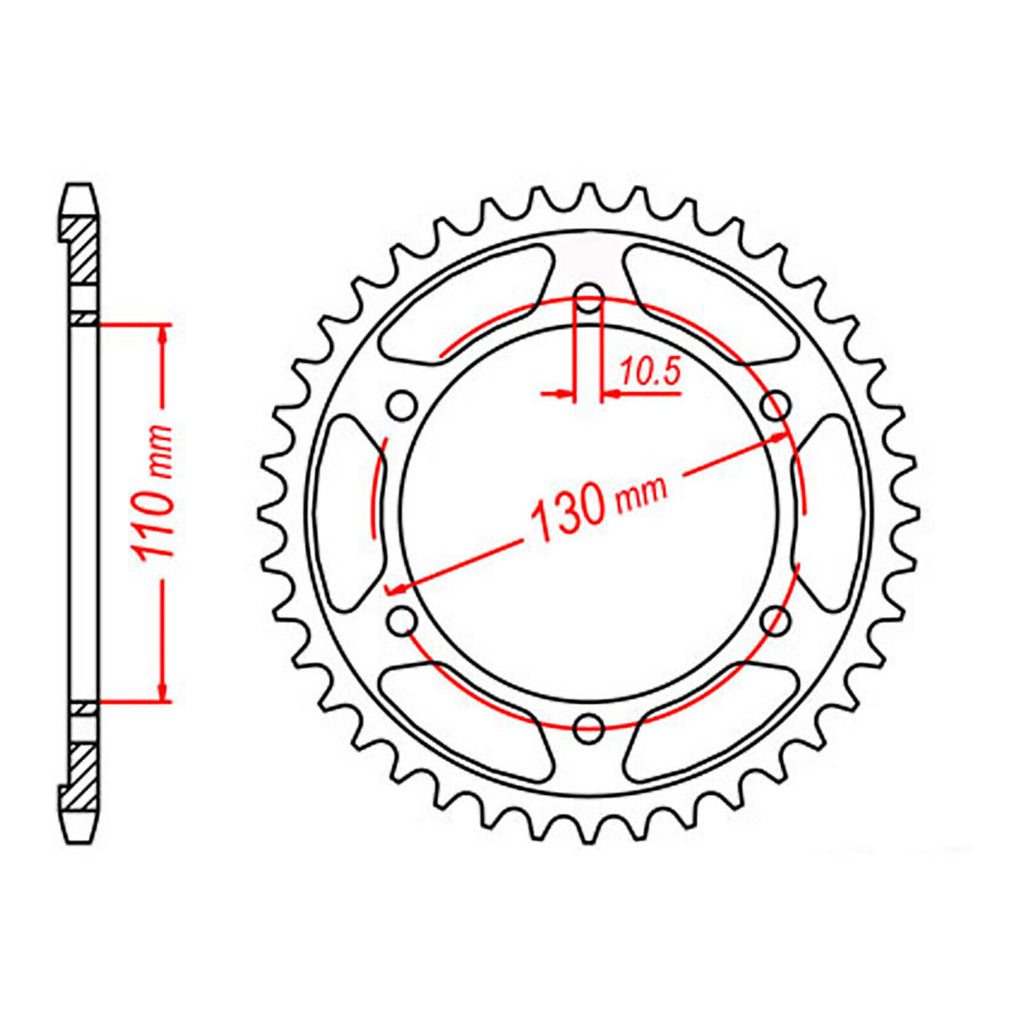 XAM Sprocket Kit Yamaha R6 '06-'15 X-Ring 16/45
